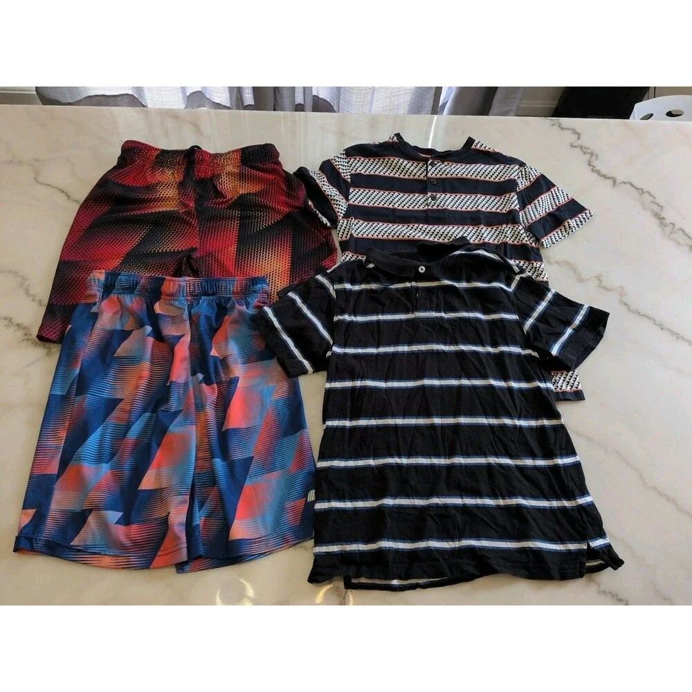 Boys Shirts & Shorts Lot Of 4 Outfits Sport Gymboree Children's Place Size Large